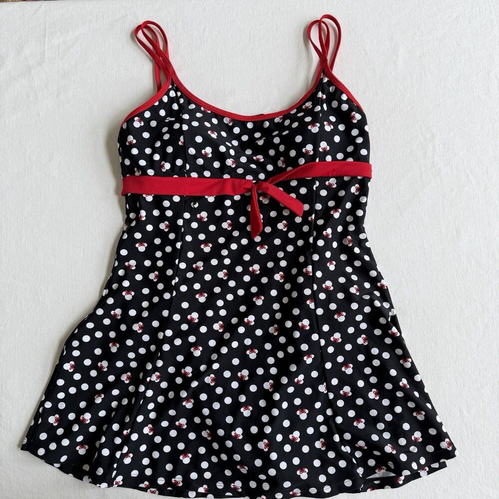 Disney Parks Cruise Minnie Mouse One Piece Swimsuit Swim Dress Large